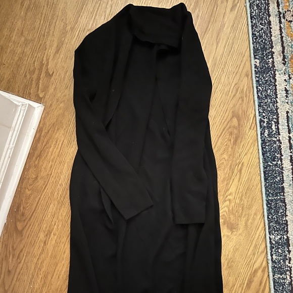 Aritzia Babaton Kirby Long Duster Sweater Cardigan XS Black - Picture 2 of 4